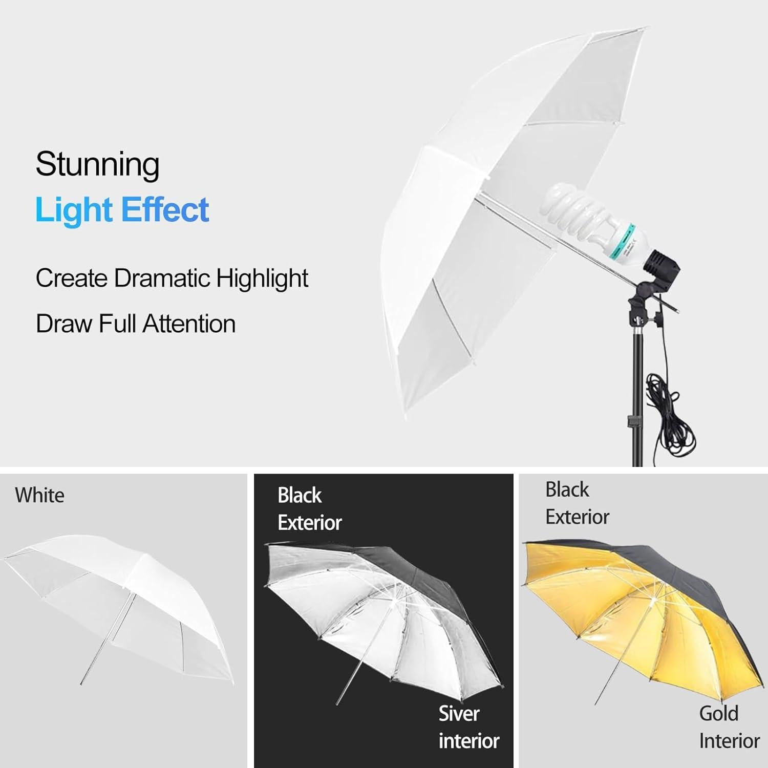 Kit de Fotografía EMART 2-en-1 6.5x10ft con Iluminación 105W