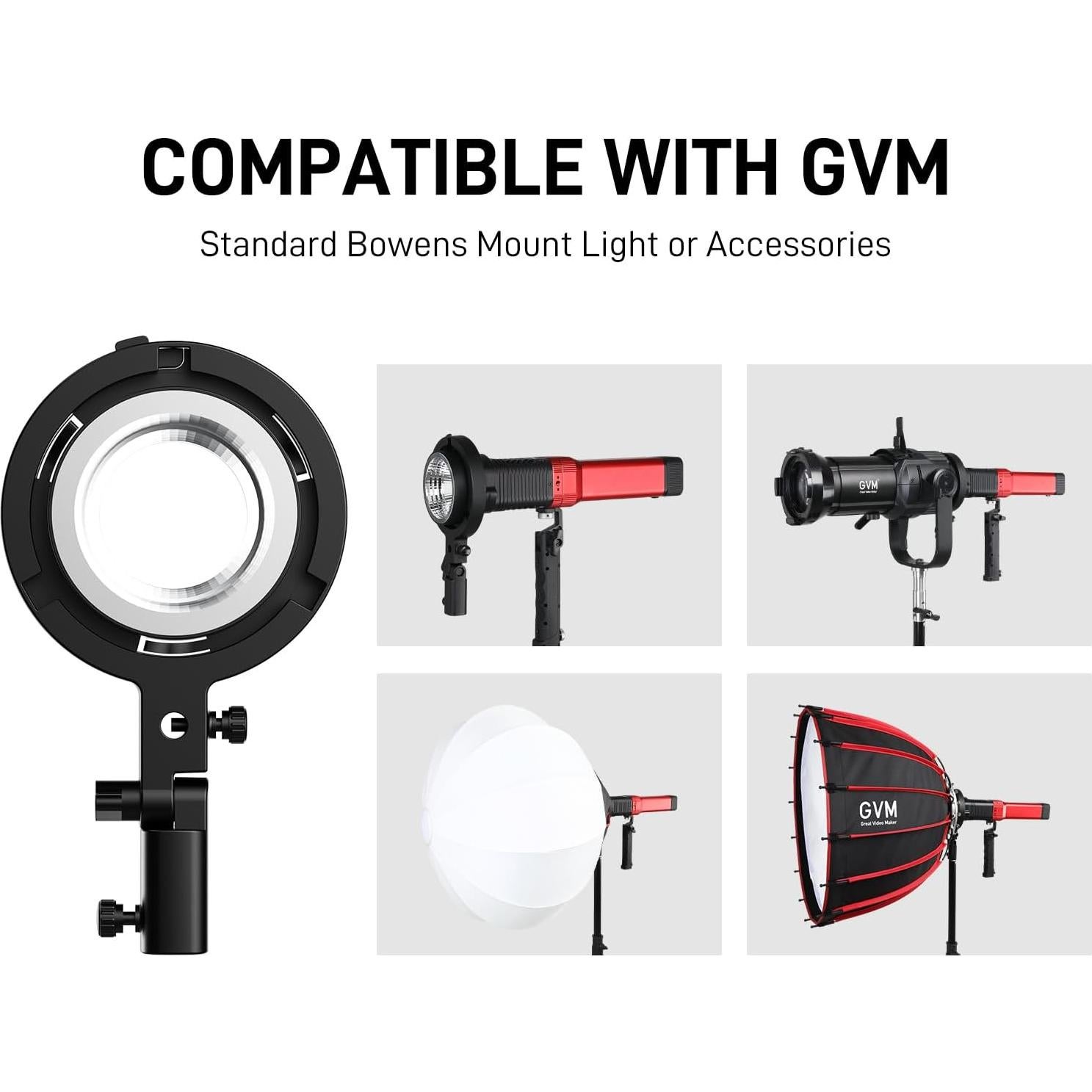 Adaptador de Montura Bowens GVM para Luces PD60B PD60C
