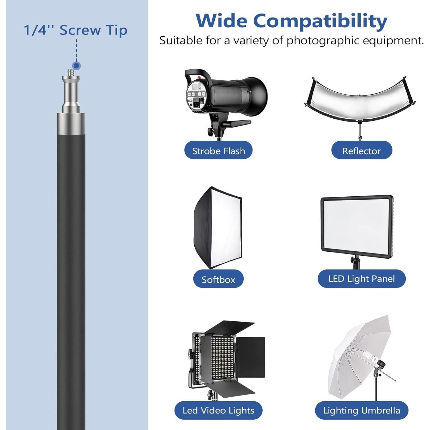 Trípode de Luz Alta Resistencia Sdfghj 400cm Ajustable 10kg
