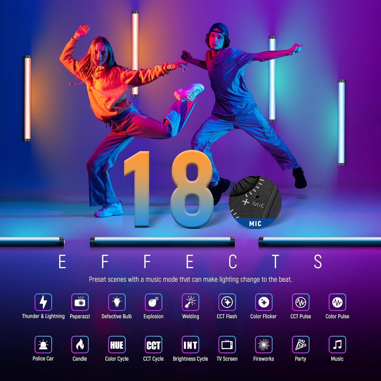 Tubo de Luz LED RGB NEEWER TL60 20W Batería 3000mAh