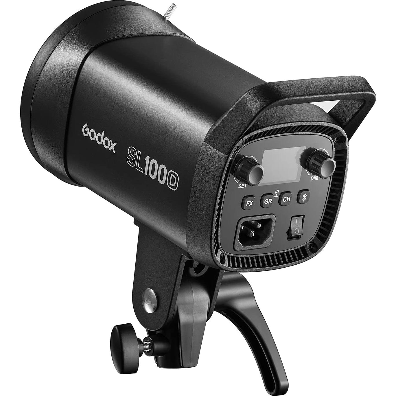 Godox SL100D Daylight LED Video Light, 100W 5600K 32100Lux @1M CRI 96+TLCI 97+ Bowens Mount COB LED Continuous Light, 8 FX Effects 0-100% Brightness Studio Light with APP Control