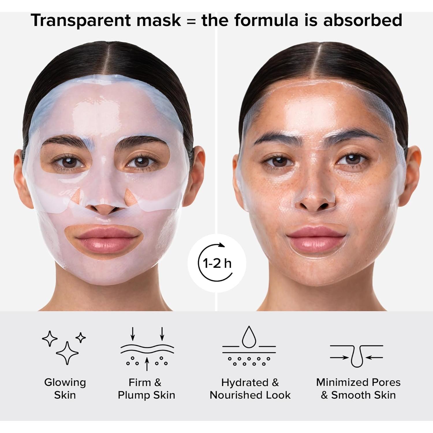 Mascarilla Facial de Colágeno MAREE Hidratante 4 Unidades