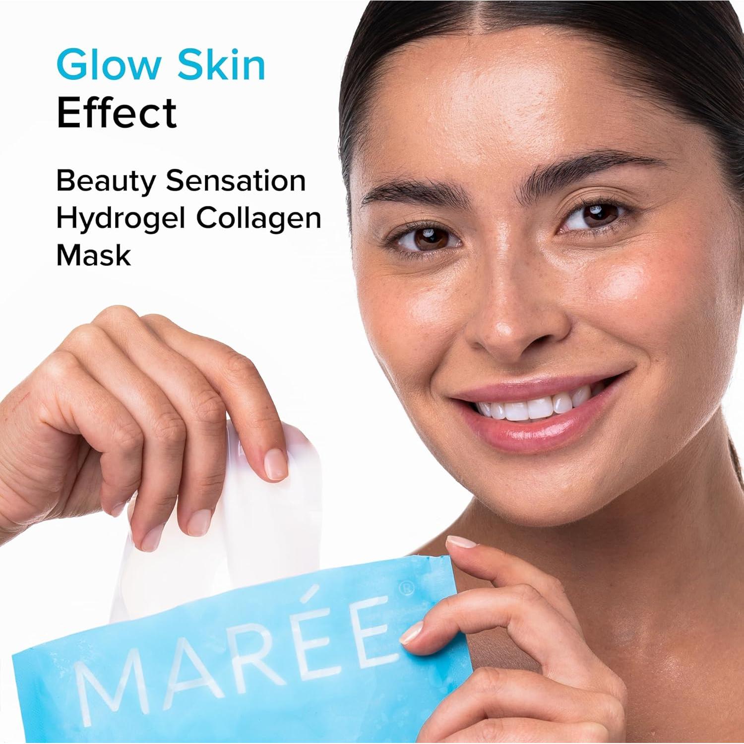 Mascarilla Facial de Colágeno MAREE Hidratante 4 Unidades