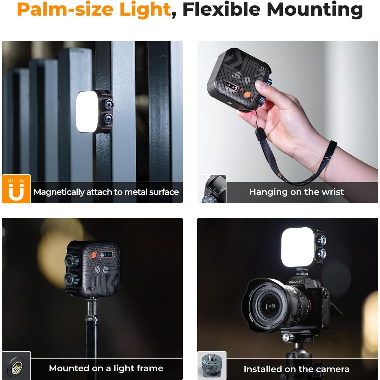 K&F Concept Luz de Video LED Bi-Color Portátil 2000mAh