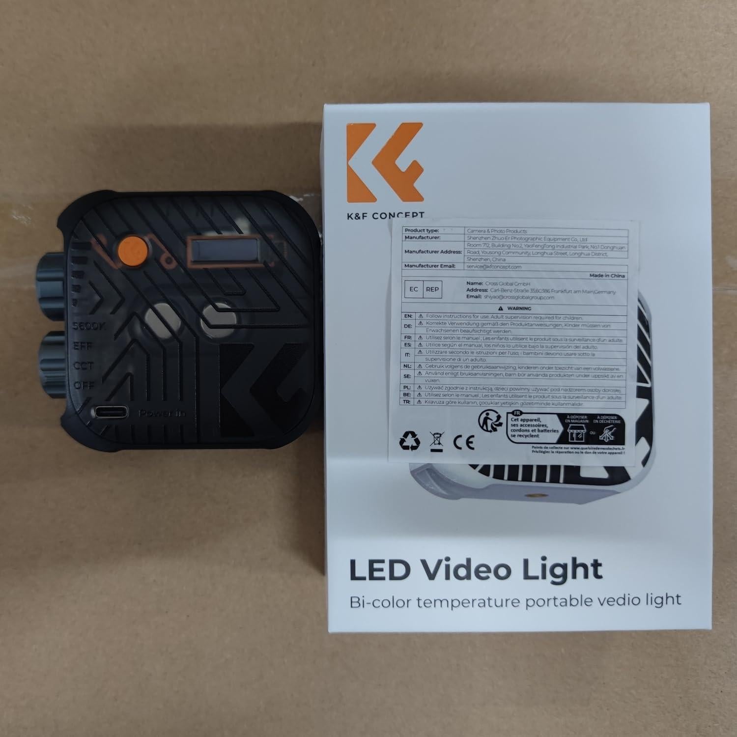 K&F Concept Luz de Video LED Bi-Color Portátil 2000mAh