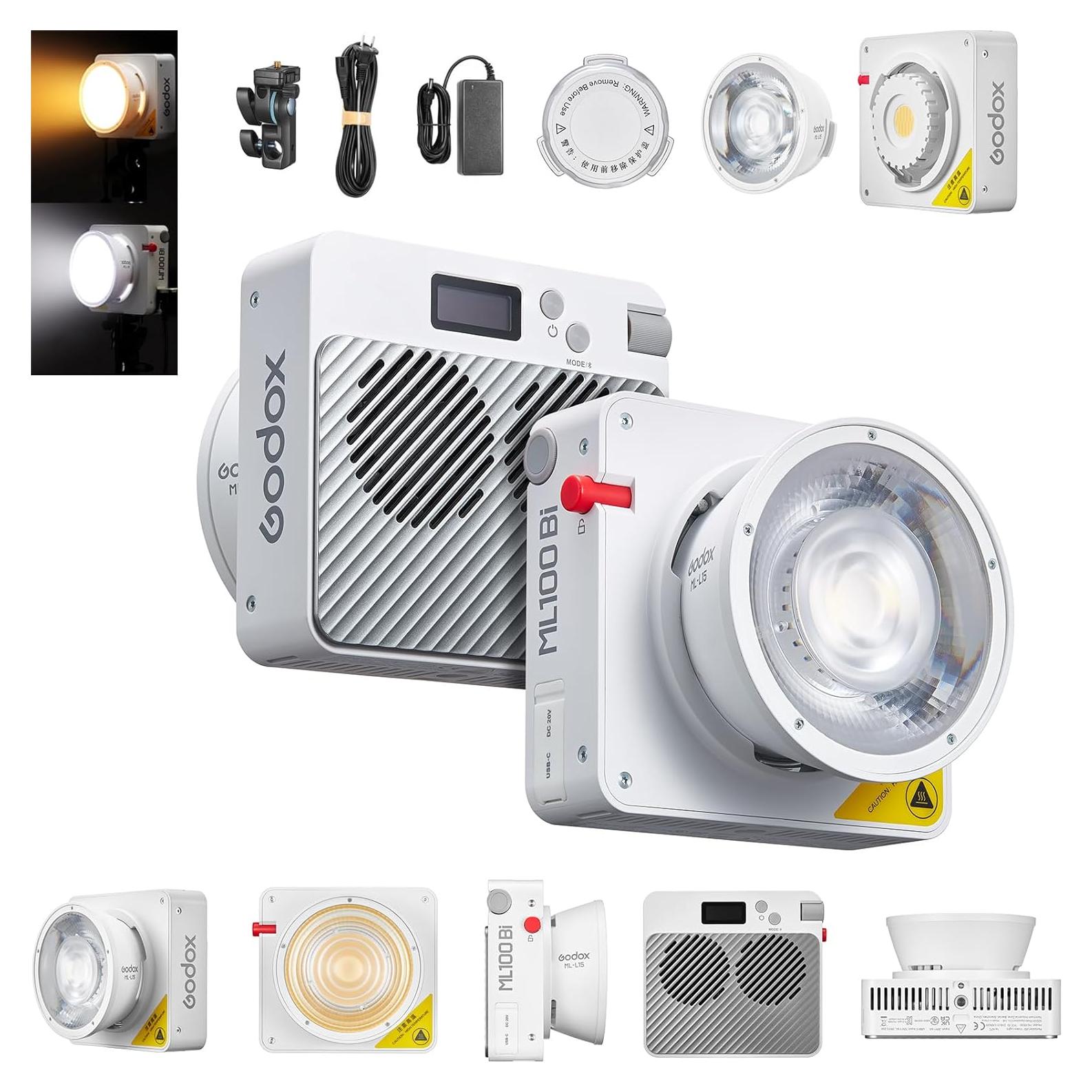 Godox ML100Bi 120W Luz LED Bi-Color 2800K-6500K para Estudio