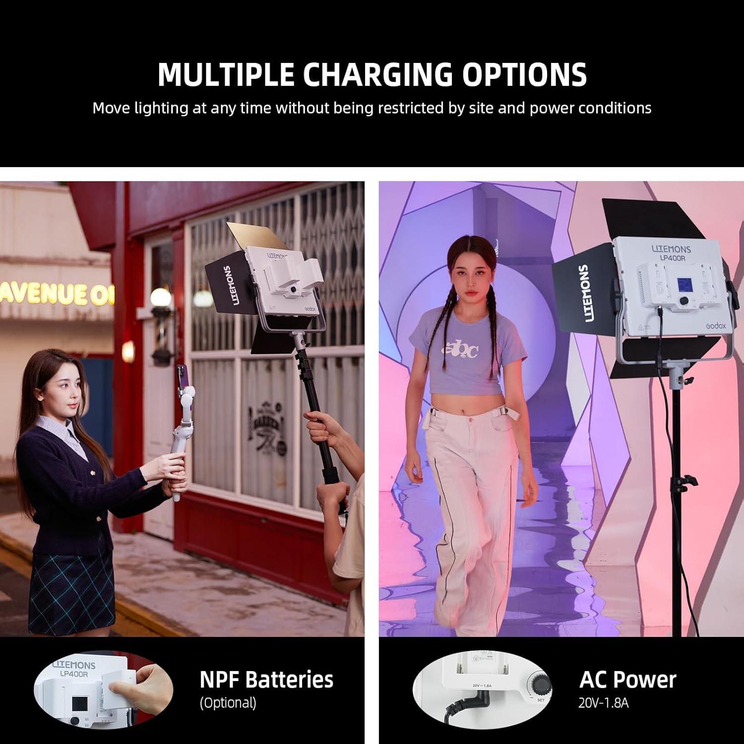 Luz LED RGB Godox LP400R 36W 1800K-10000K 6480Lux