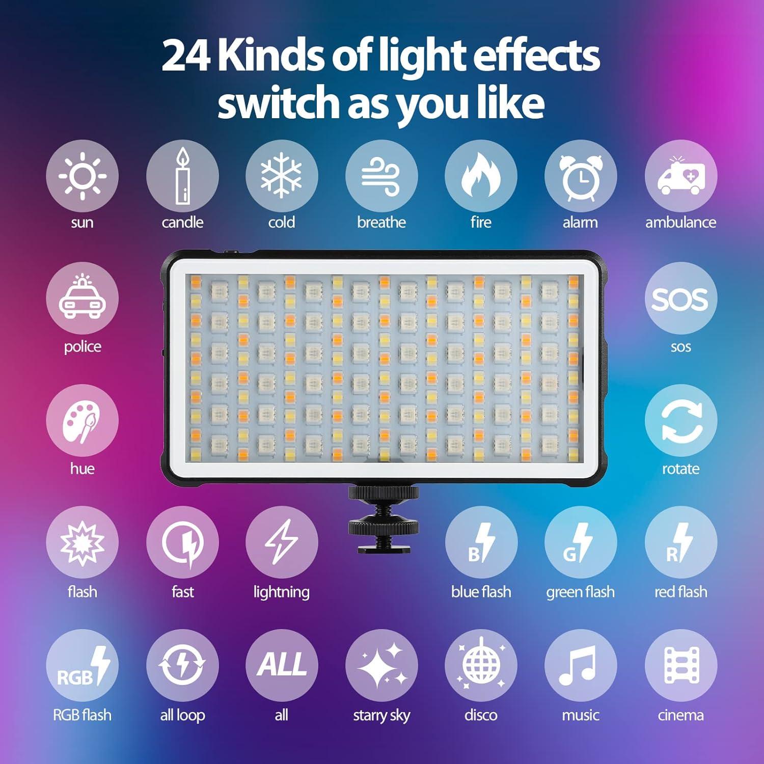 Luz de Video RGB ENEGON 4000mAh LED para Cámara 2500-9000K