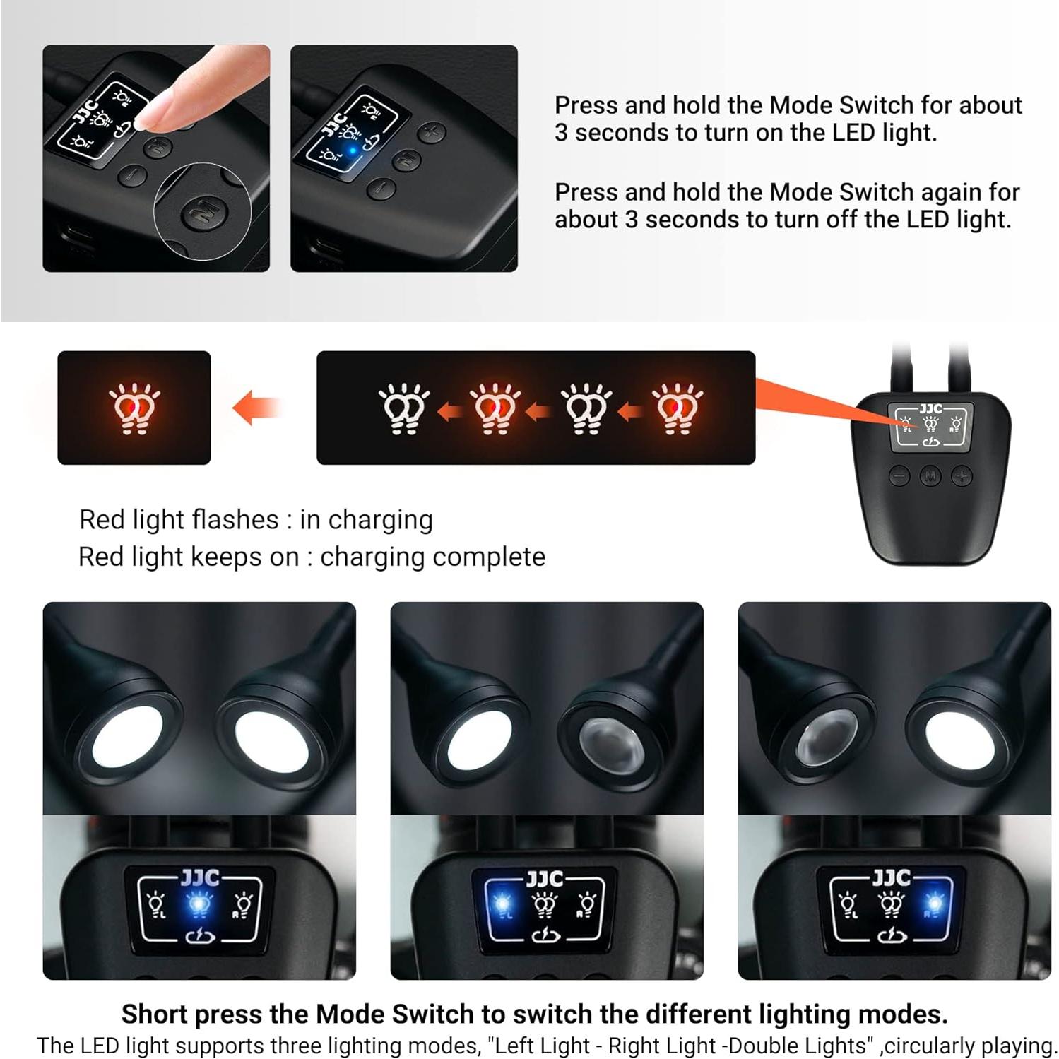 Luz de Brazo Macro LED Jinjiacheng 36CM Brillo Ajustable 10 Niveles