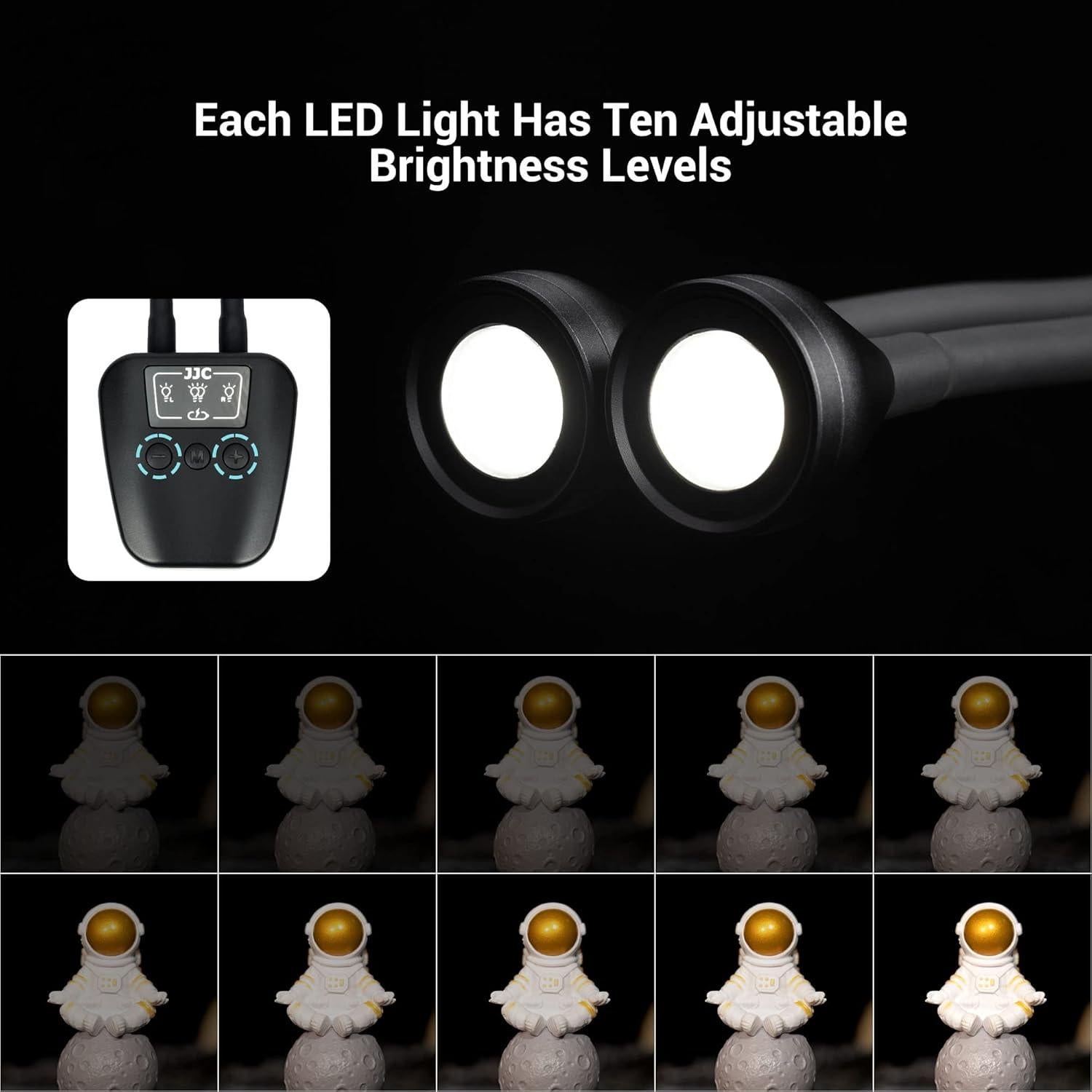Luz de Brazo Macro LED Jinjiacheng 36CM Brillo Ajustable 10 Niveles