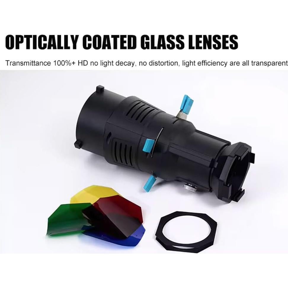 Kit Snoot Óptico BAFONGCINE con Lente 36° y 20 Gobos