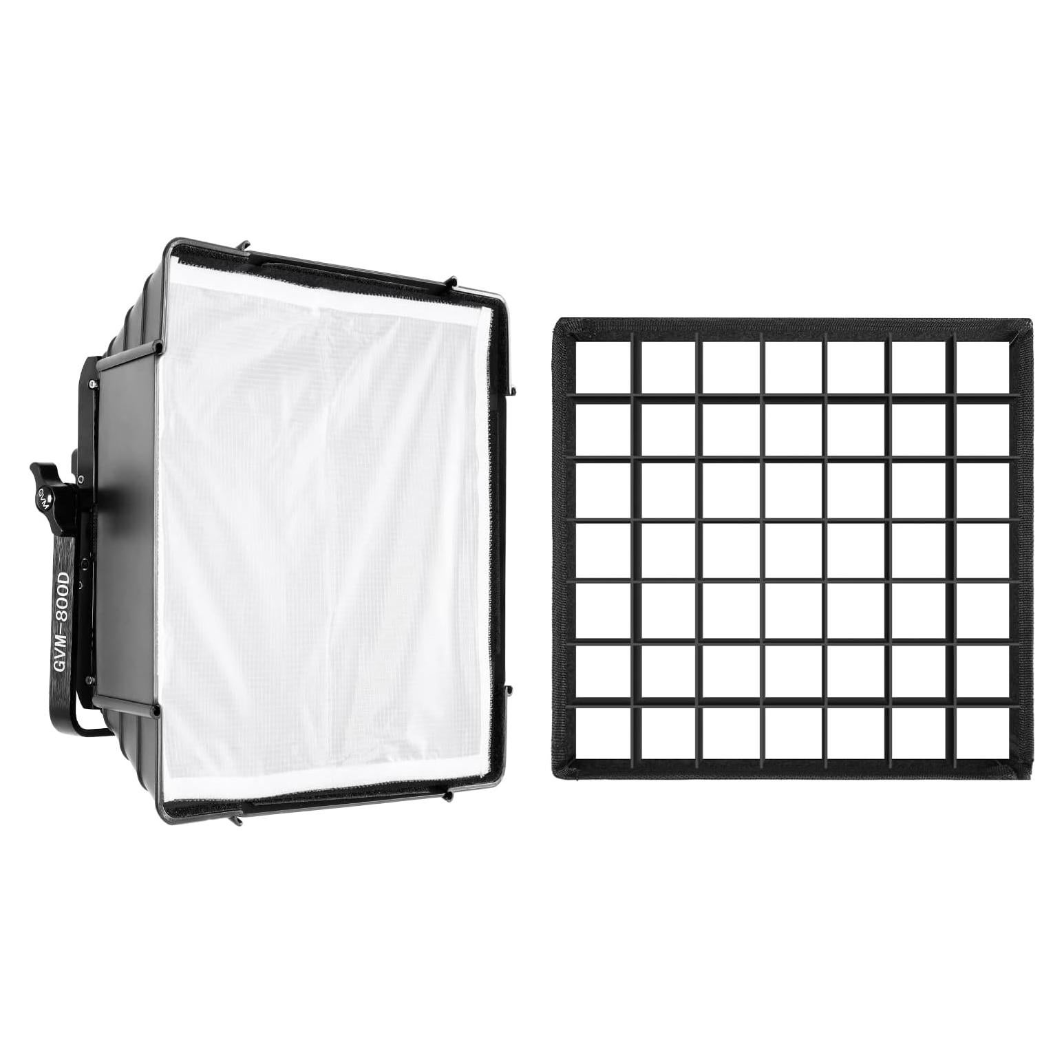 Softbox LED GVM para 800D/560AS/480LS, Difusor Plegable 28x28cm