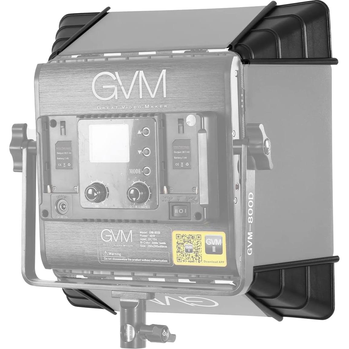 Softbox LED GVM para 800D/560AS/480LS, Difusor Plegable 28x28cm