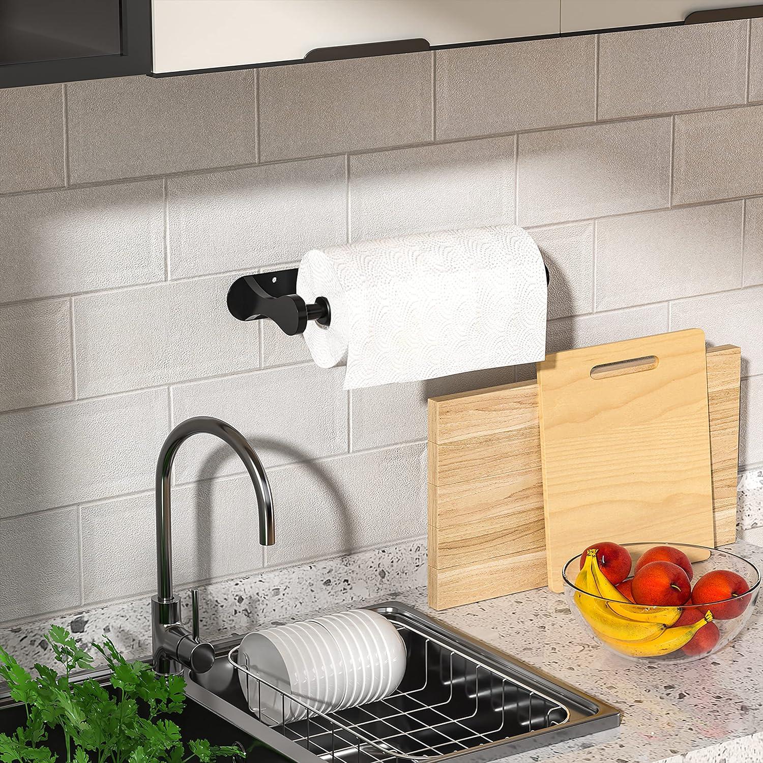 Soporte para Toallas de Papel Swaitee Negro Acero Inoxidable