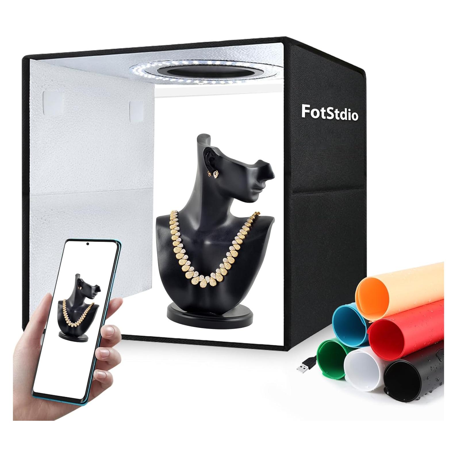 Kit de Estudio Fotográfico Portátil 30x30cm PULUZ con 120 LEDs