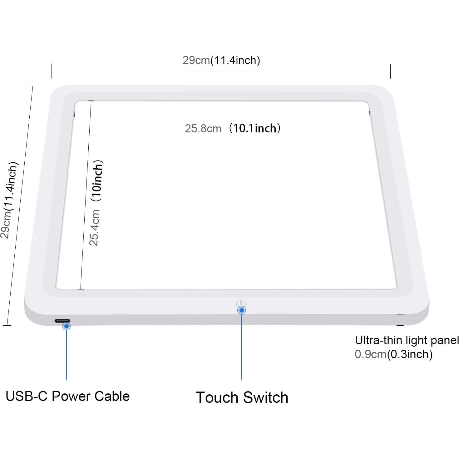 Panel de Luz LED Sin Sombra PULUZ 30x30cm USB-C para Fotografía