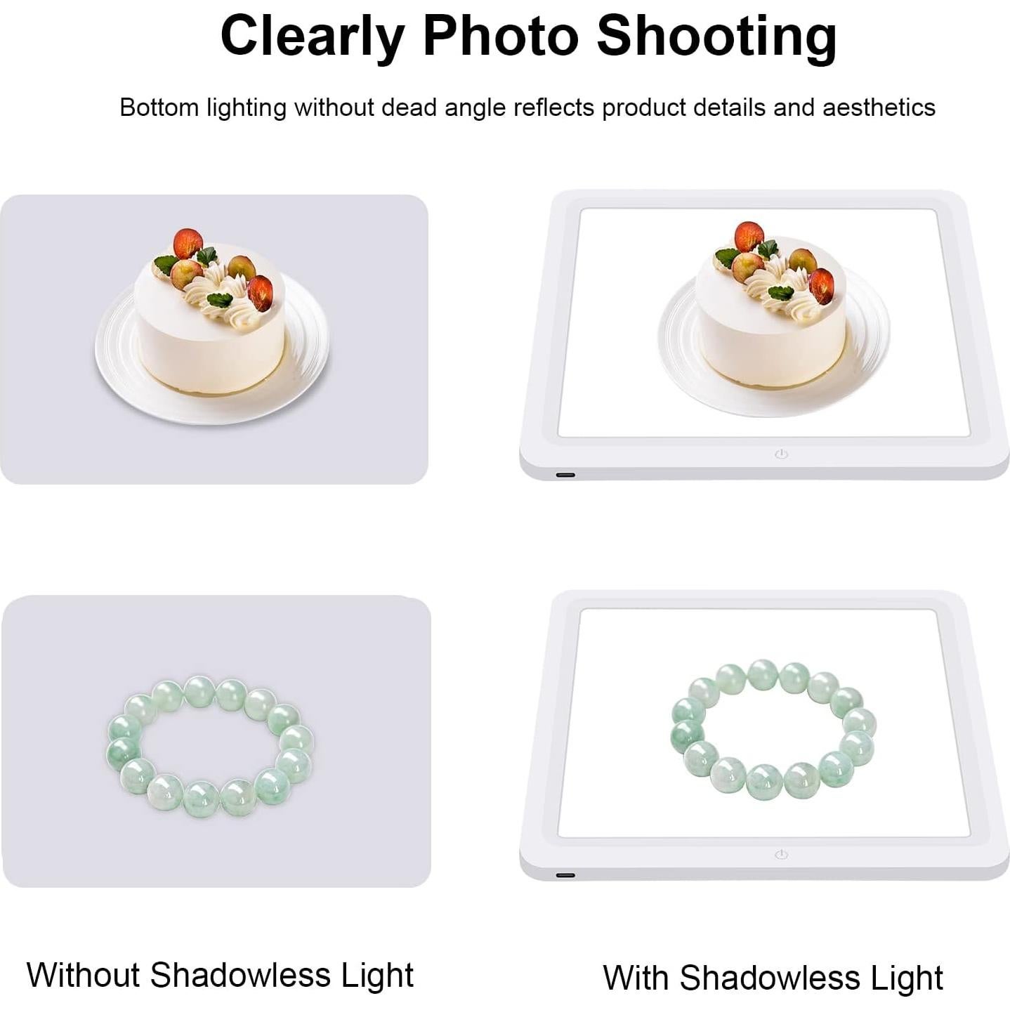 Panel de Luz LED Sin Sombra PULUZ 30x30cm USB-C para Fotografía