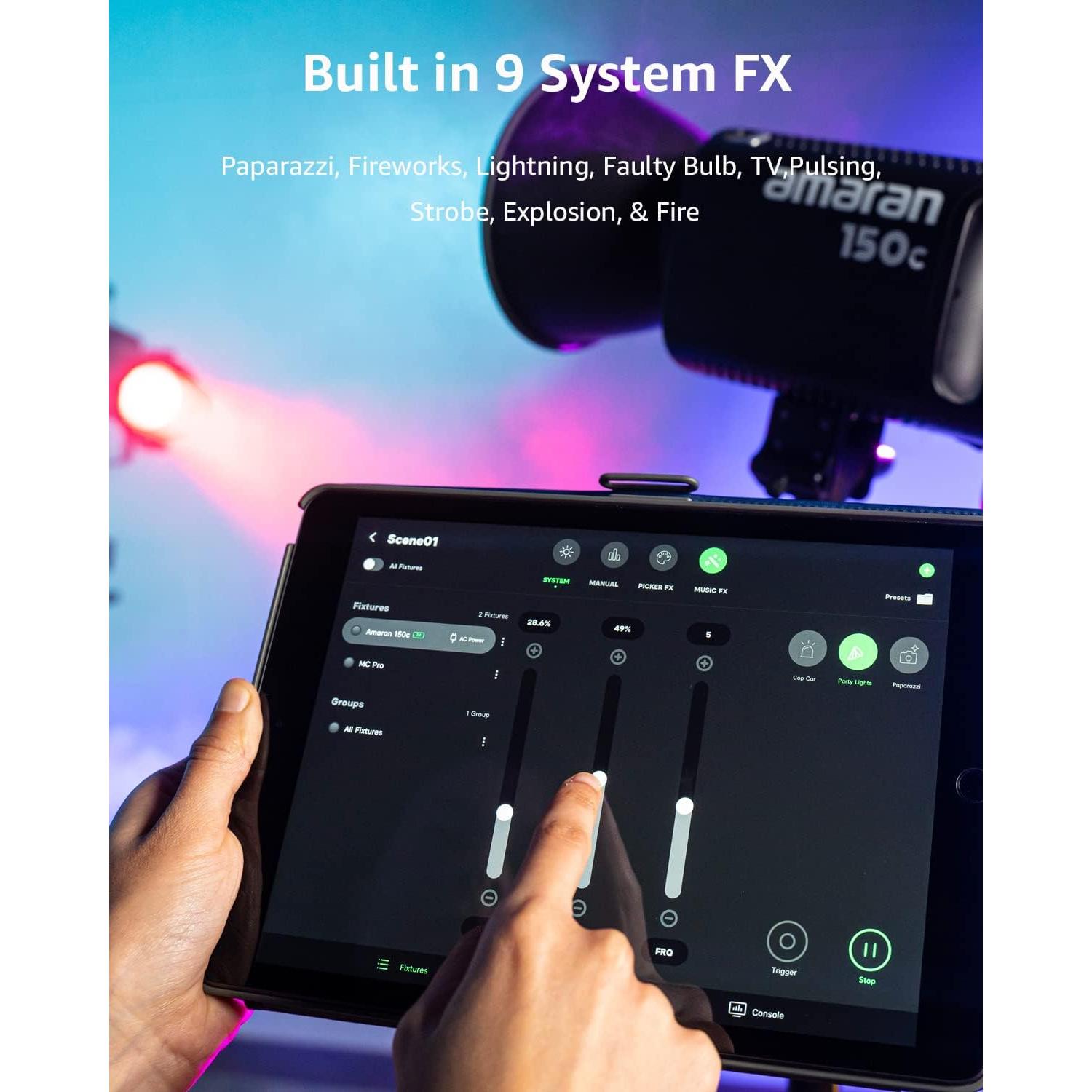 Aputure amaran 150c Luz de Video RGB 150W Montaje Bowens