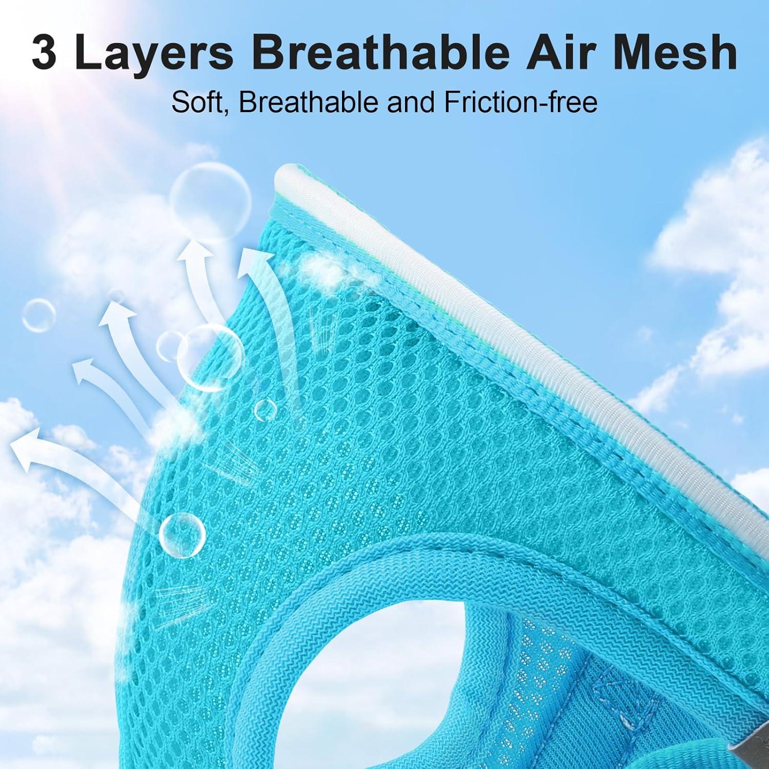 Arnés LED para Perros Feycig XS Ajustable y Recargable Azul