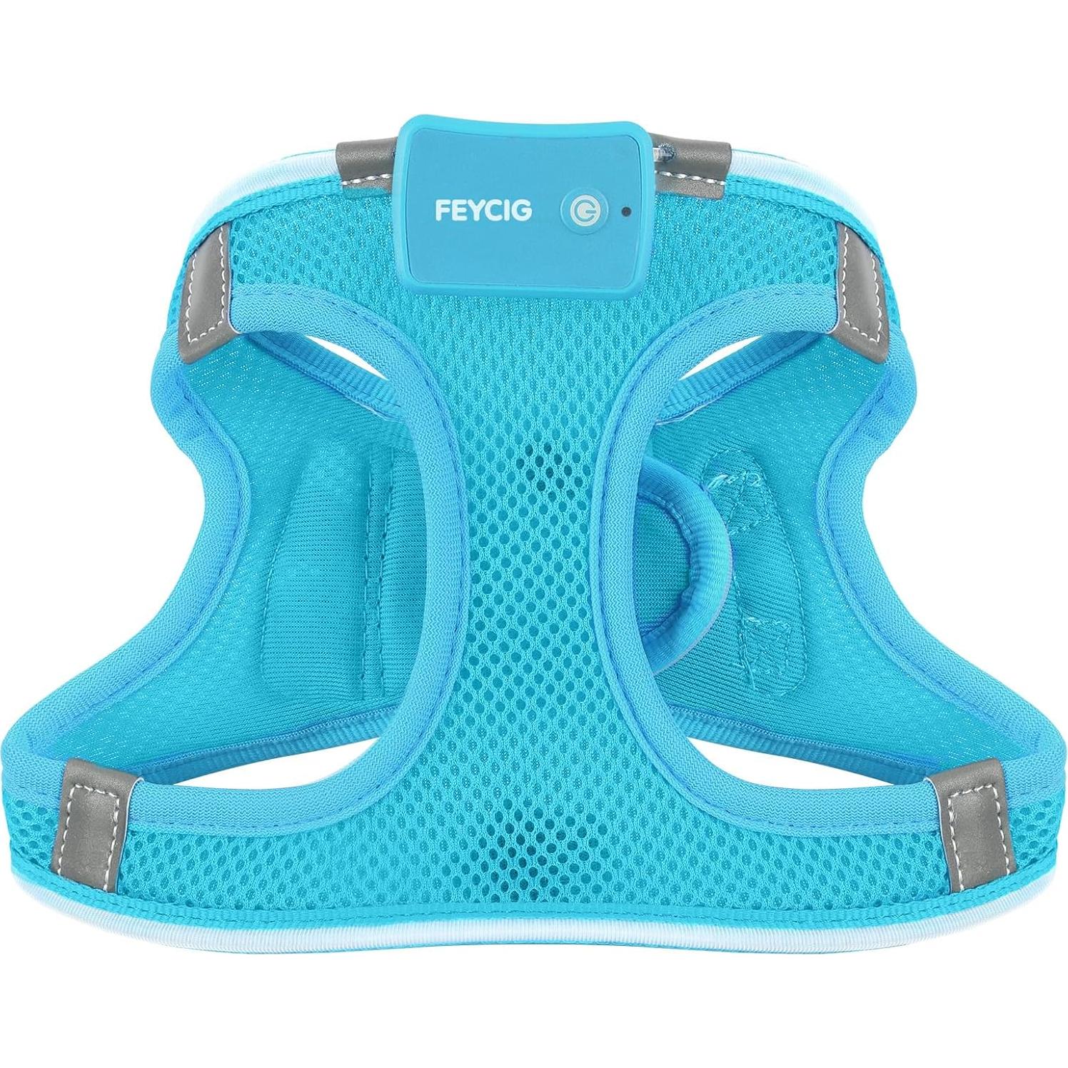 Arnés LED para Perros Feycig XS Ajustable y Recargable Azul