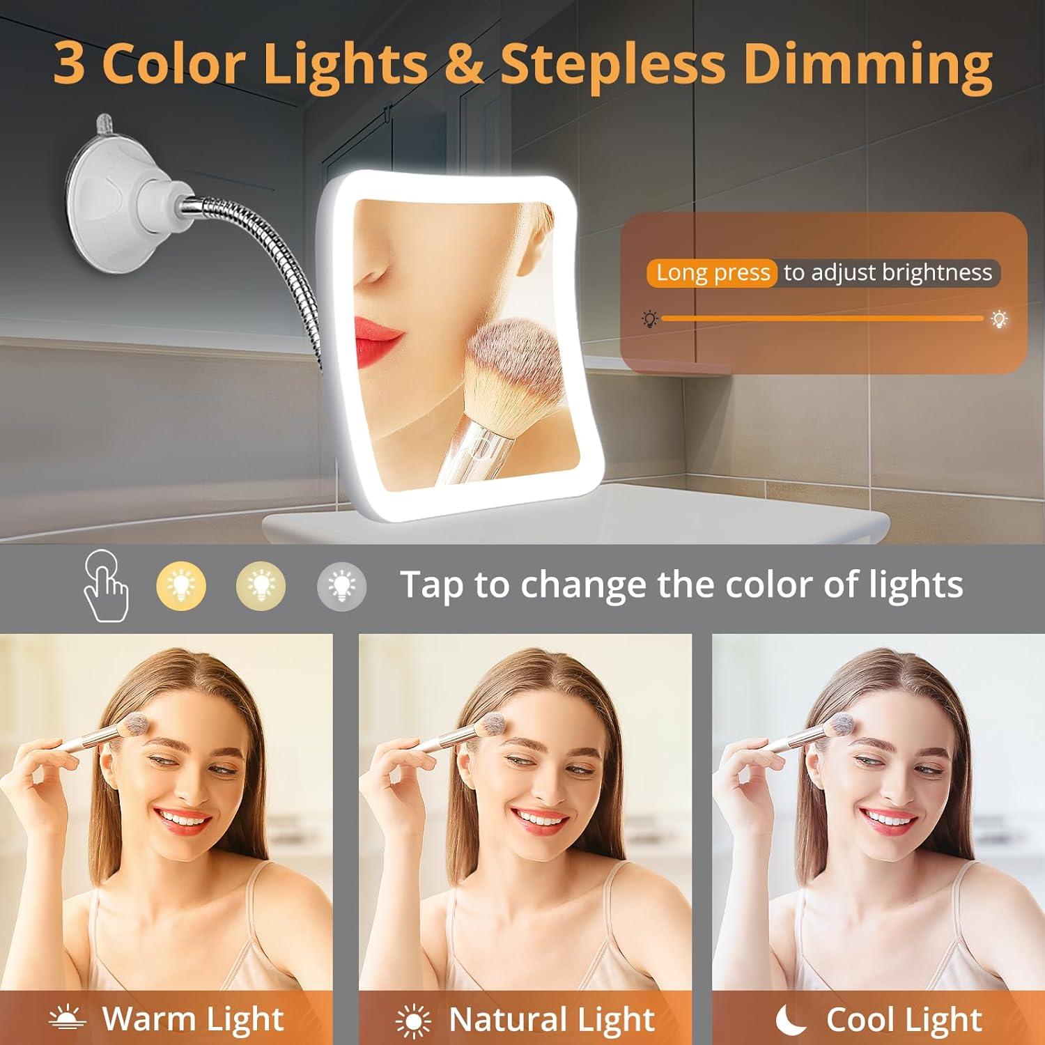 Espejo de Aumento Iluminado Fabuday 30X Recargable LED