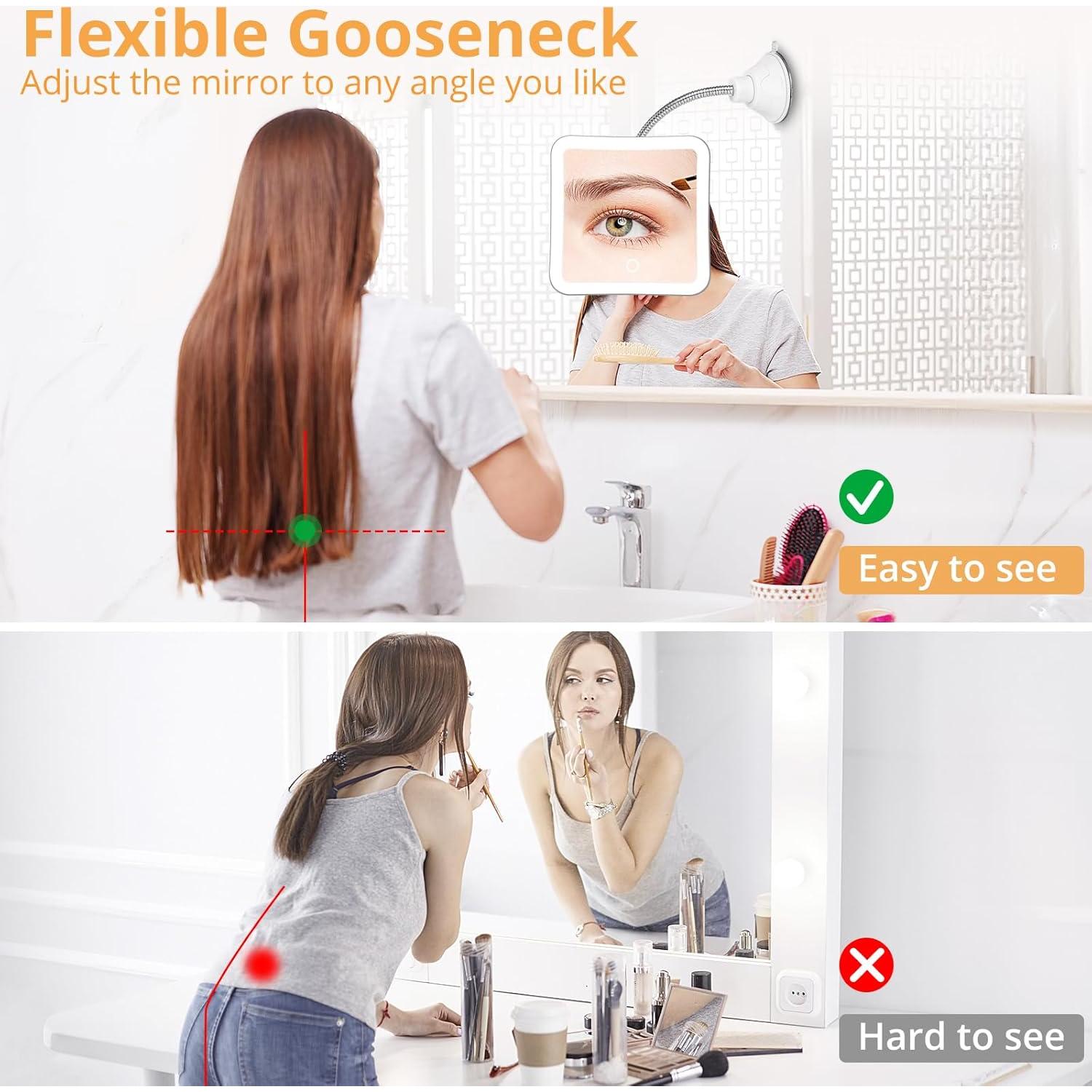 Espejo de Aumento Iluminado Fabuday 30X Recargable LED