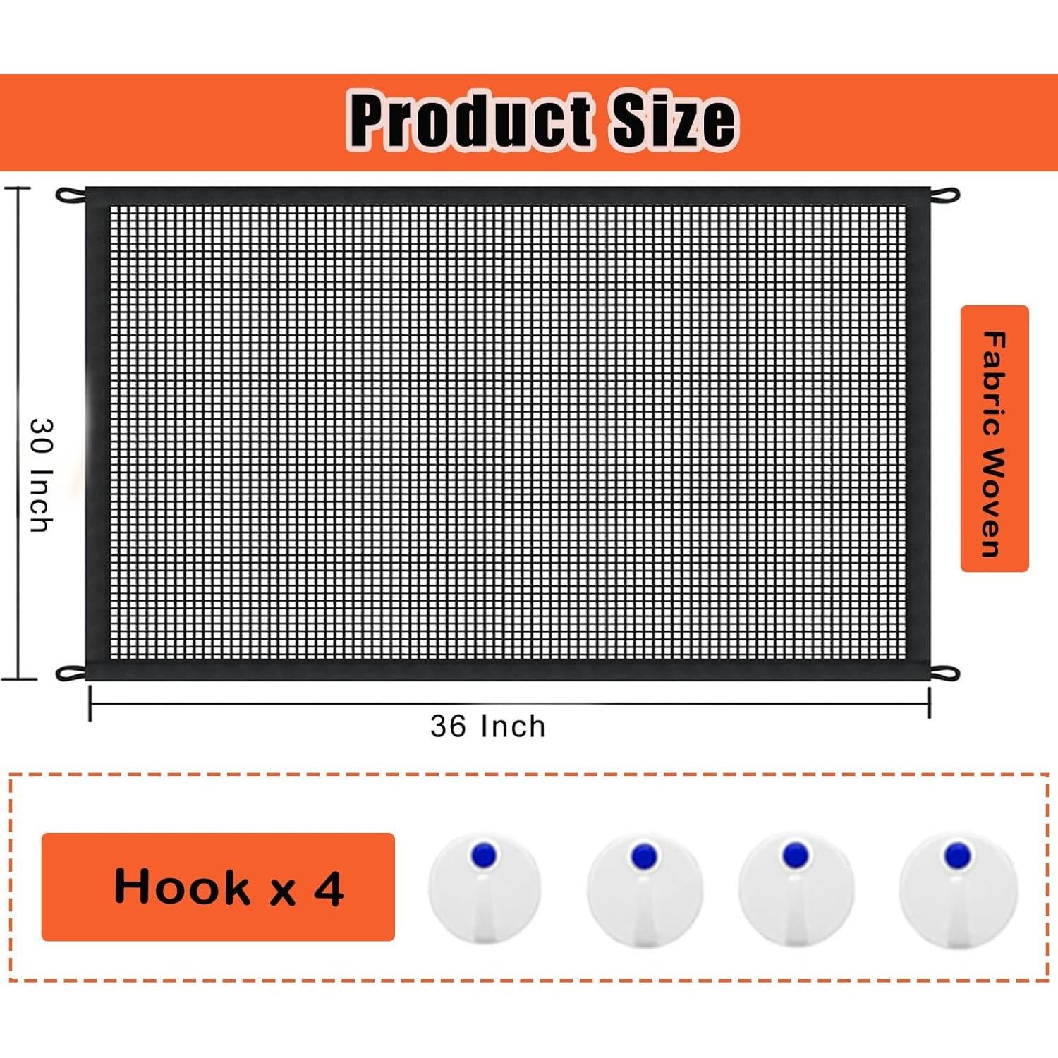 Pantalla de Chimenea LWFCOEE 91x76 cm Malla de Seguridad Negra
