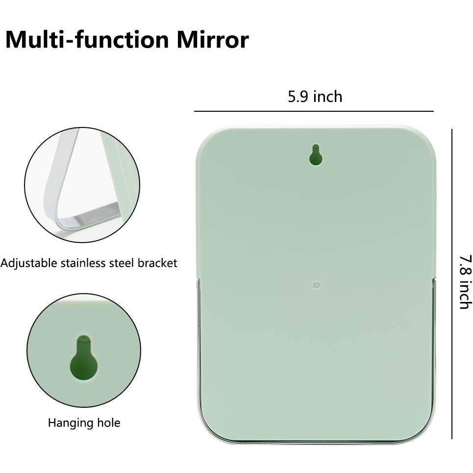 Espejo de Maquillaje YEAKE Plegable 20x15cm Verde Macaron