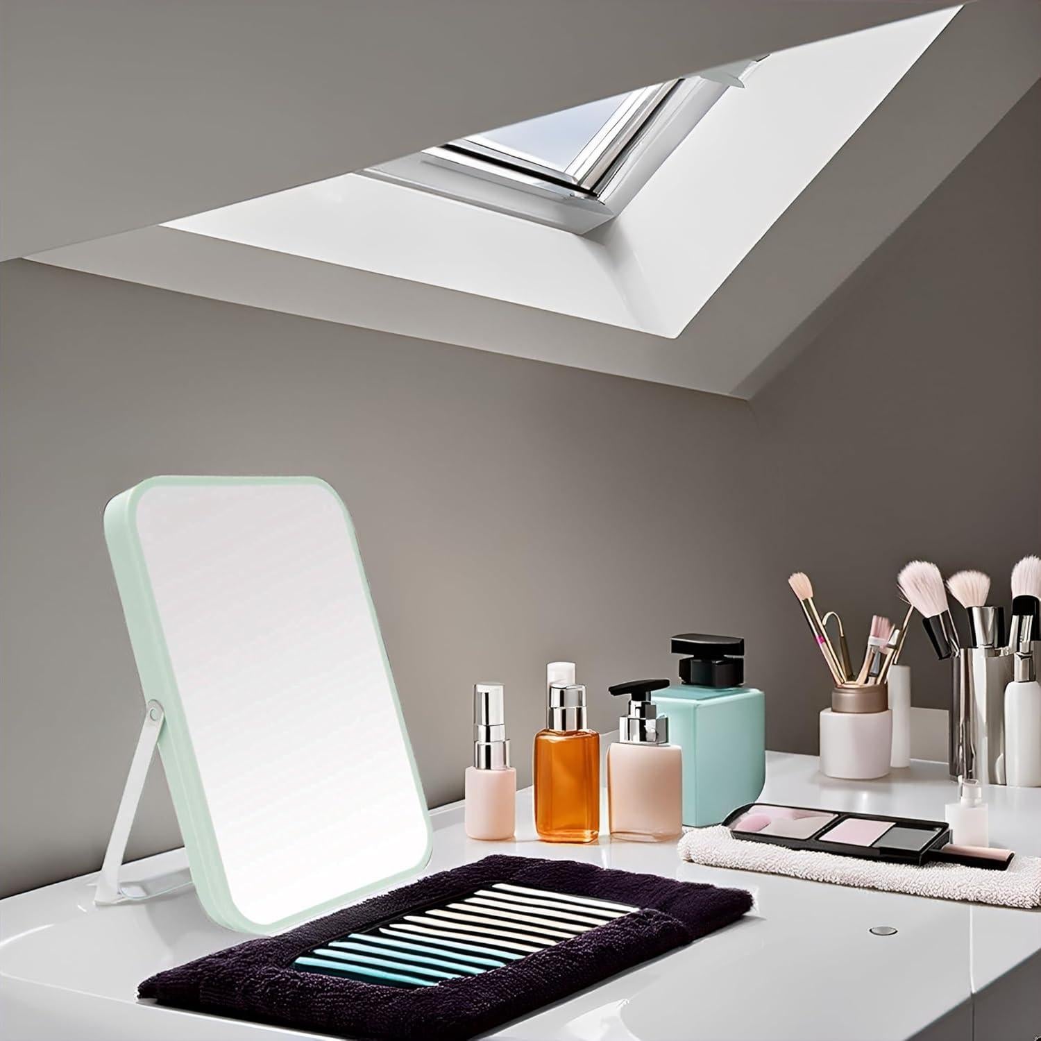 Espejo de Maquillaje YEAKE Plegable 20x15cm Verde Macaron