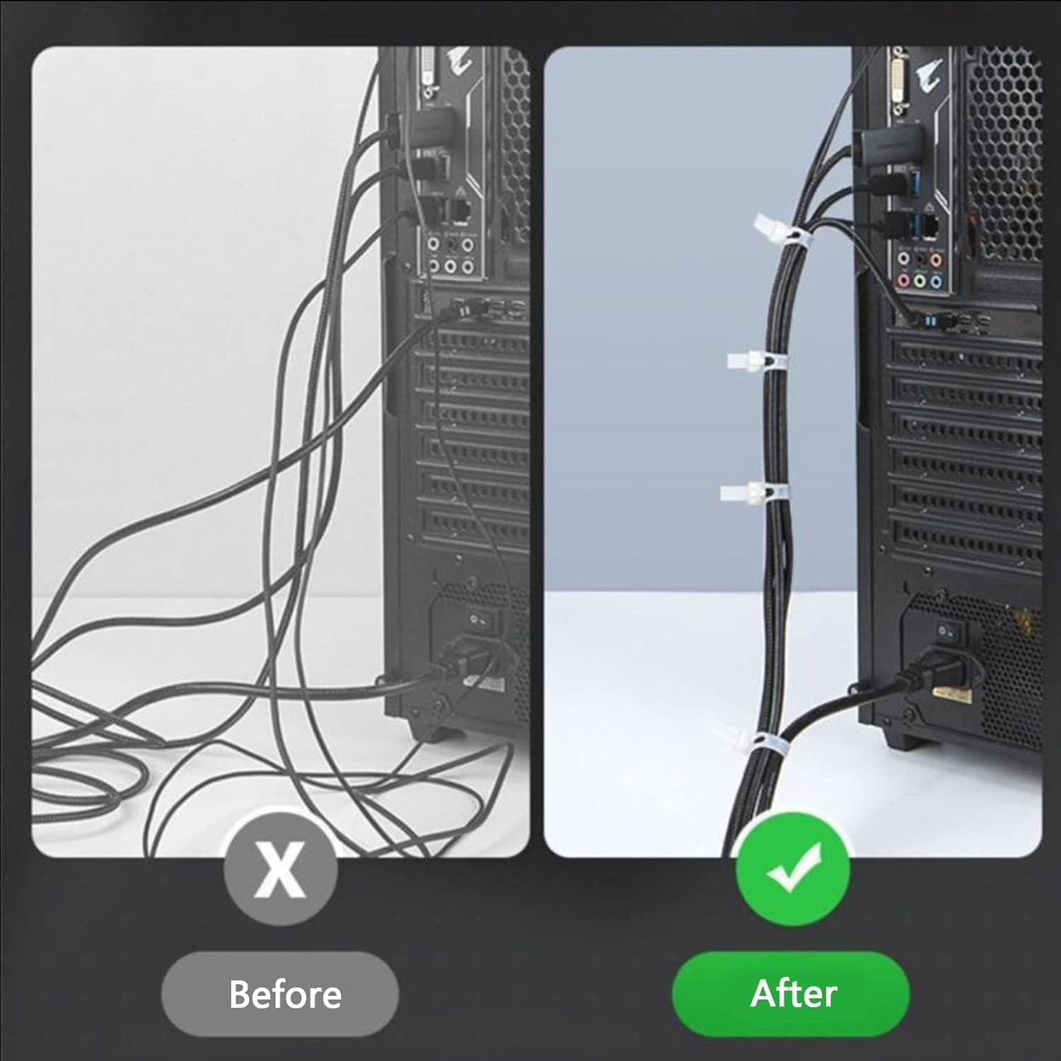 Bridas Reutilizables 6" yoyoellafa 100pcs Alta Resistencia 22.68kg