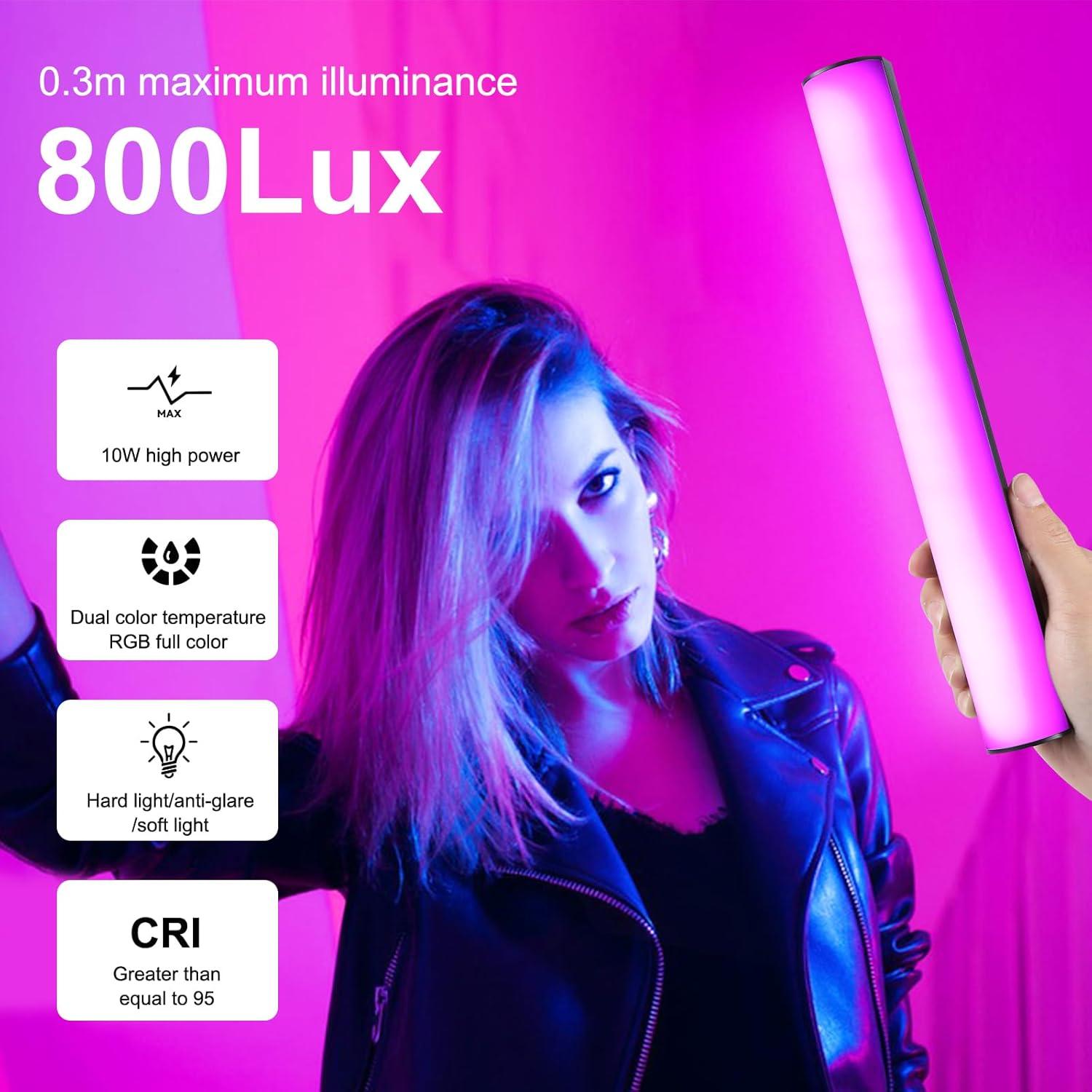 Varita de Luz Portátil Puluz 30cm RGB LED Batería 3000mAh