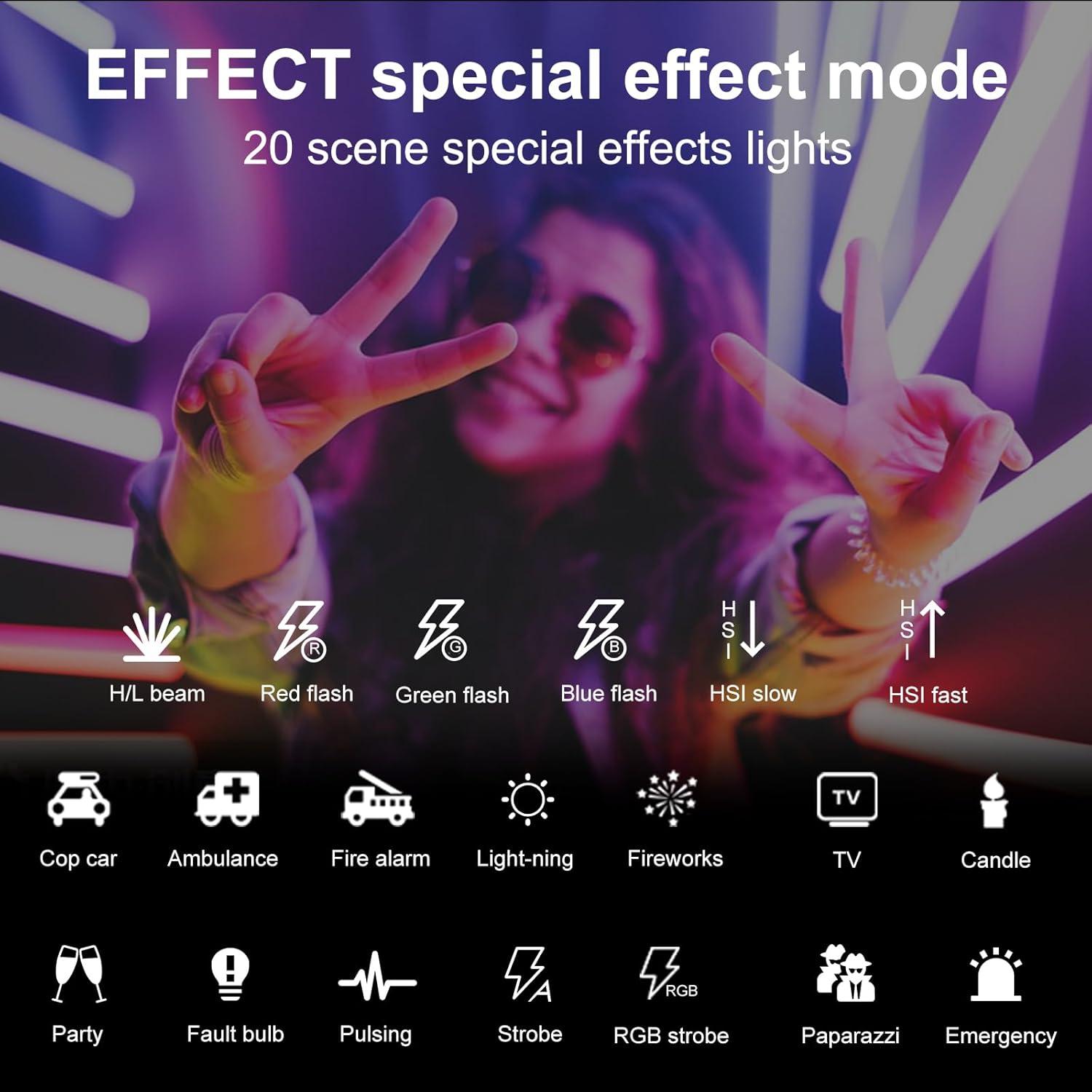 Varita de Luz Portátil Puluz 30cm RGB LED Batería 3000mAh