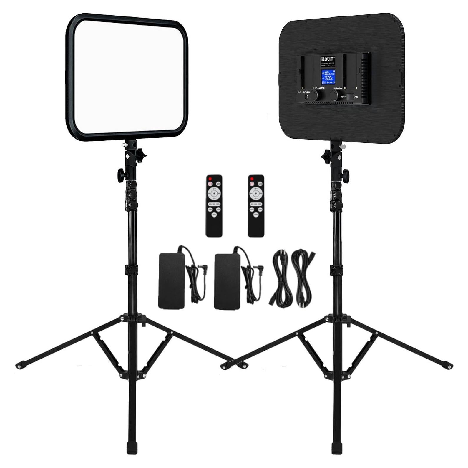 Kit de Iluminación LED ITOTIN 45W Bi-Color con Trípode 180cm