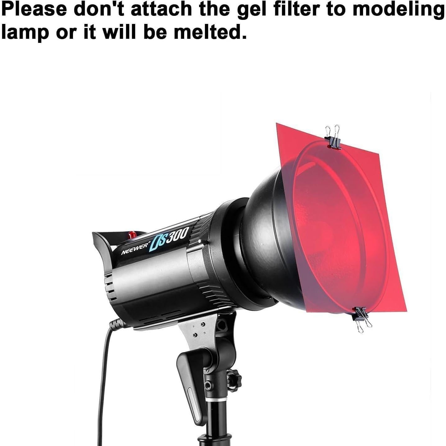 Paquete de 10 Filtros de Gel de Luz SouilGoal A4 Multicolor