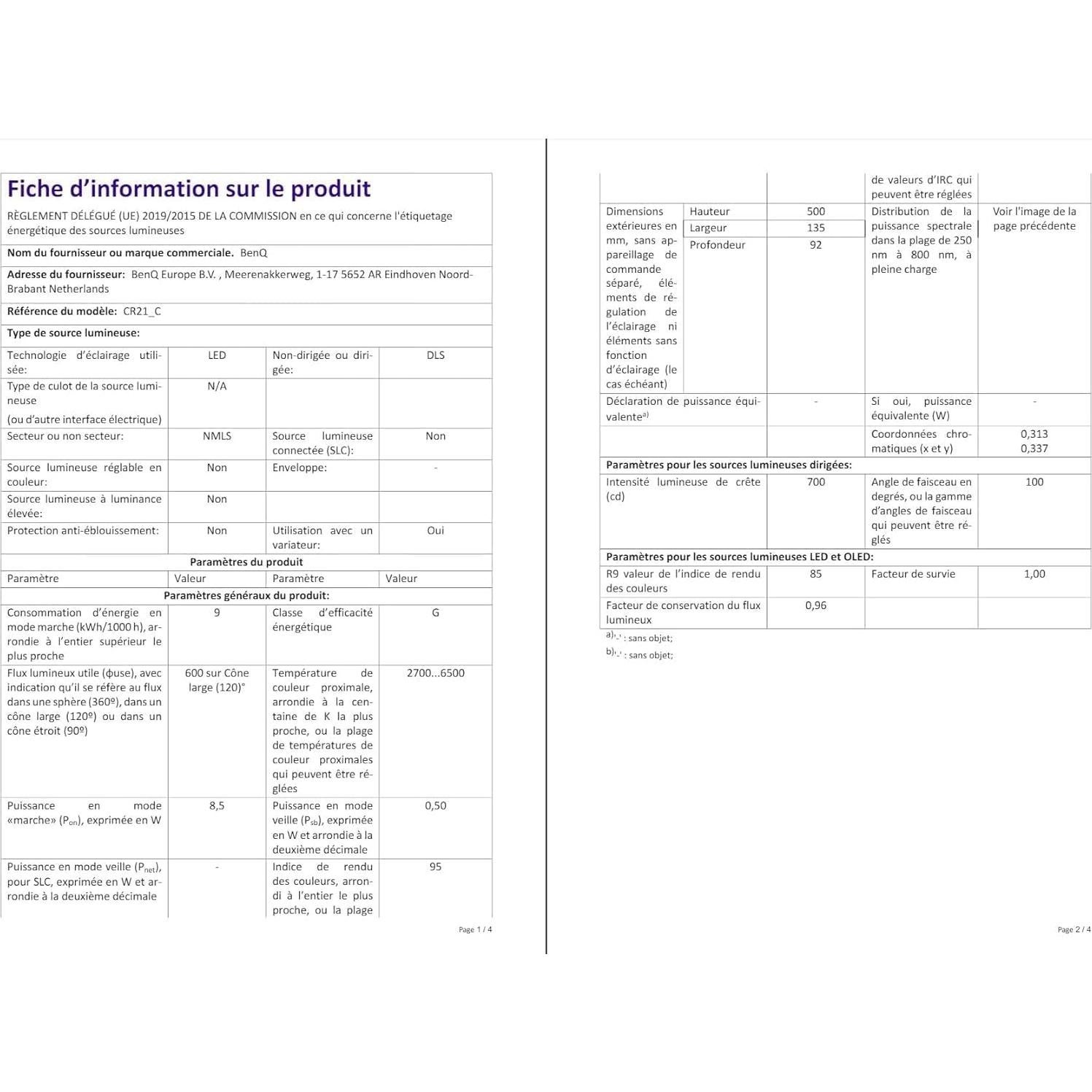 BenQ ScreenBar Pro Luz LED para Monitor Plata - Sensor de Movimiento