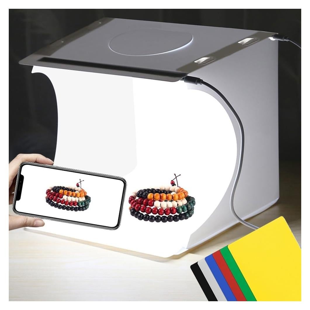 Caja de Luz para Fotografía DEPTHLAN 25.4 cm Plegable LED