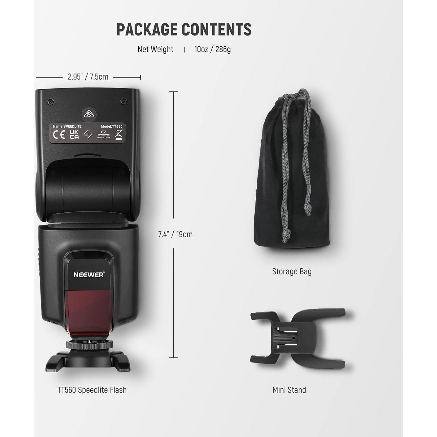 Flash Speedlite Neewer TT560 para Canon Nikon Sony DSLR