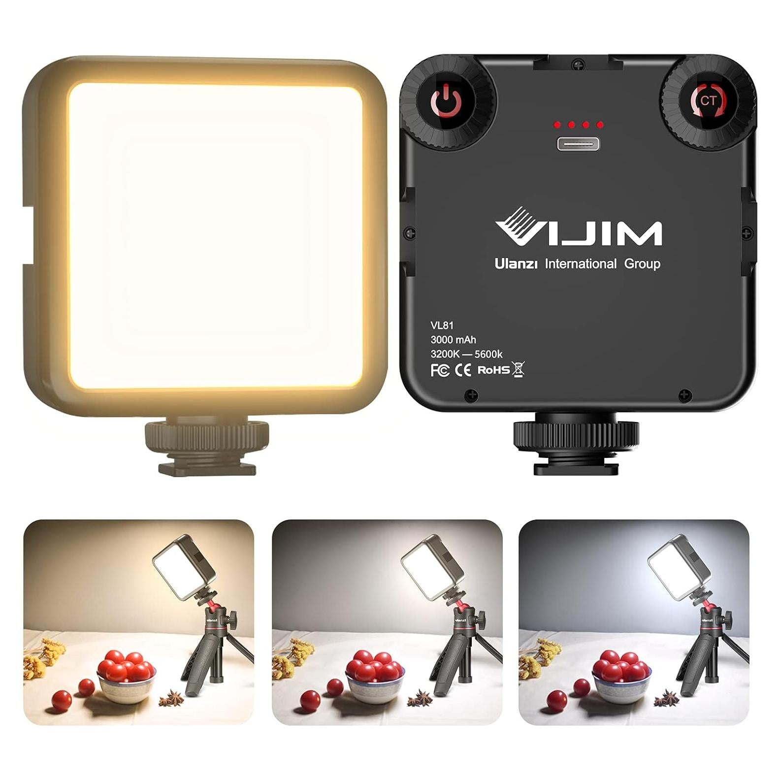 Luz de Video LED VIJIM VL81 Bicolor 3200K-5600K 3000mAh