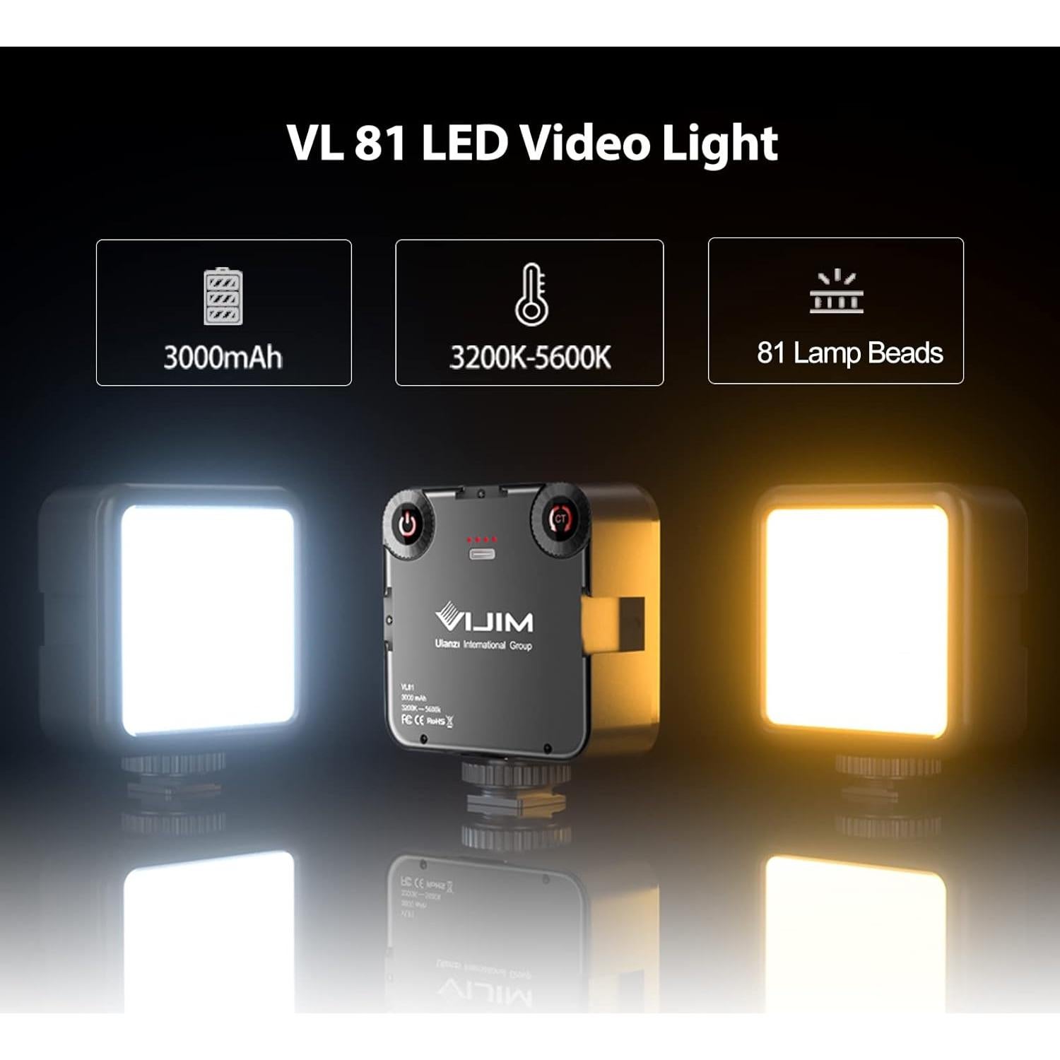 Luz de Video LED VIJIM VL81 Bicolor 3200K-5600K 3000mAh