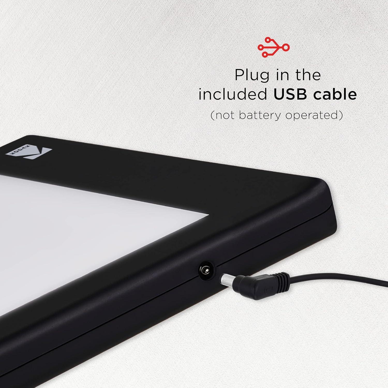 Caja de Luz LED KODAK 12x8 para Diapositivas y Negativos