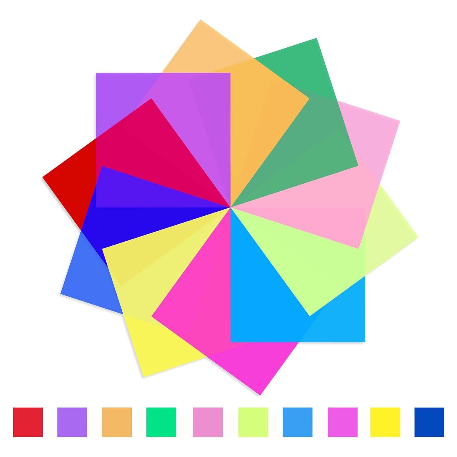 Filtros de Gel de Iluminación Sakolla 30x30 cm - 10 Colores