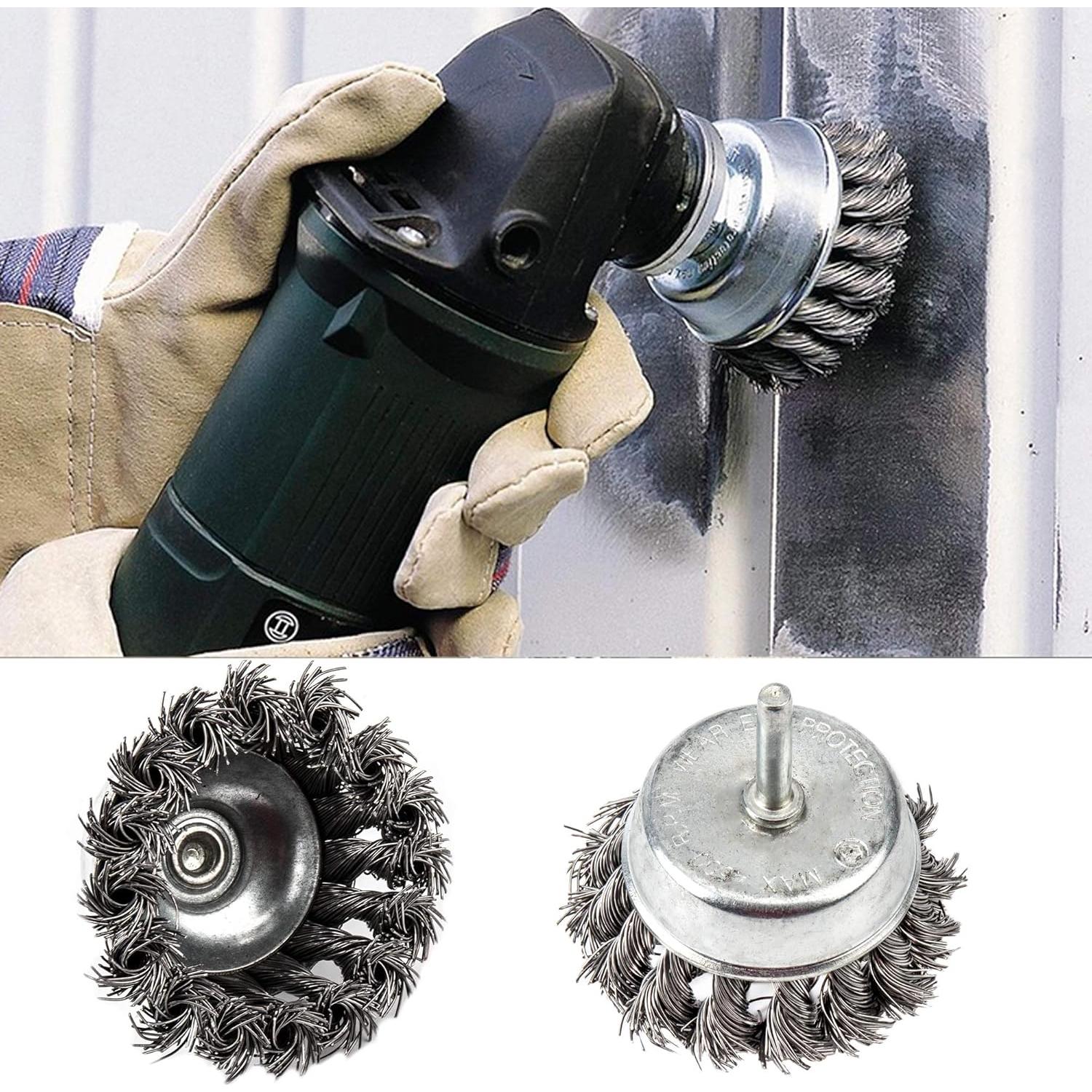 Juego de Cepillos de Ruedas de Alambre Rocaris 6 Piezas