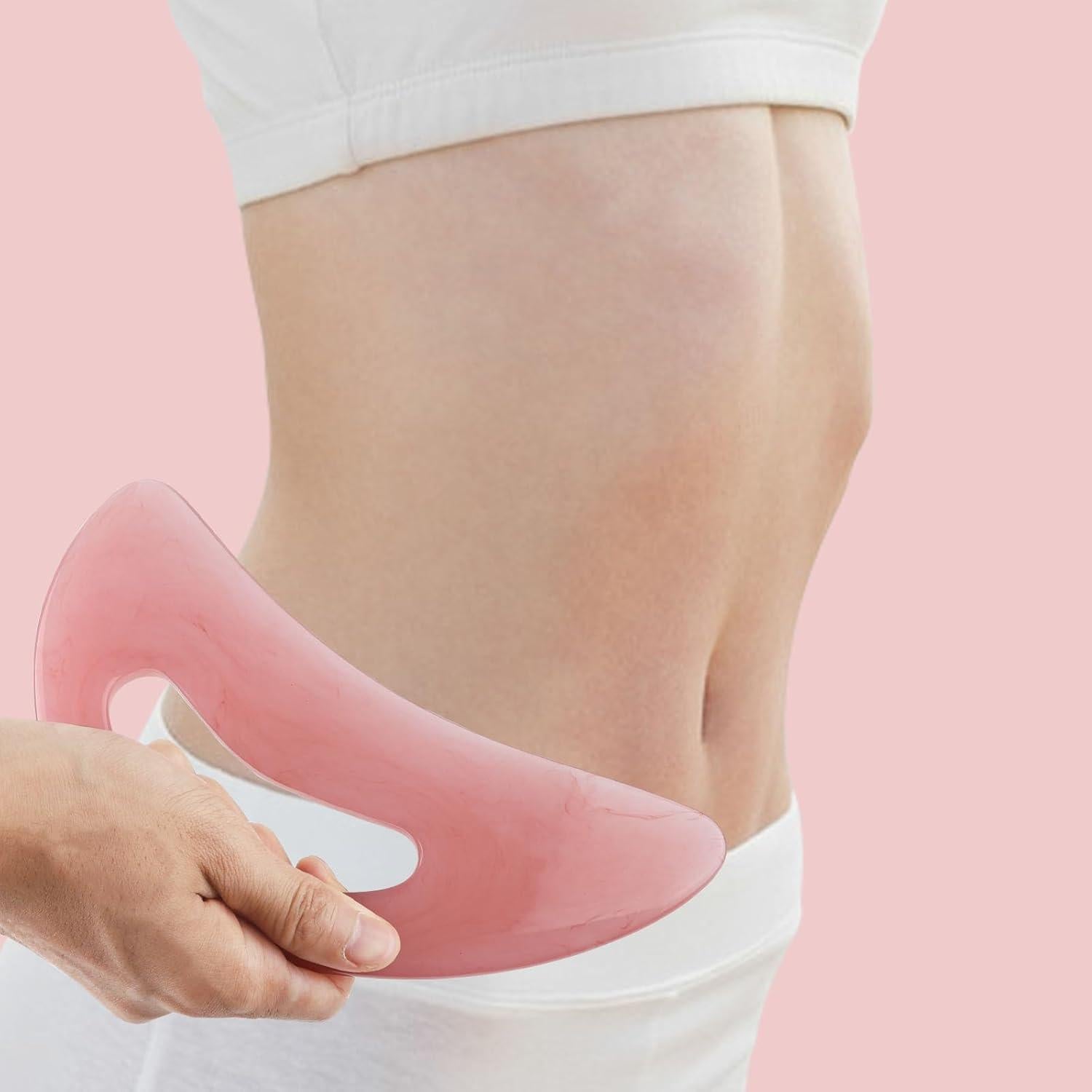 Herramienta Gua Sha Grande FDKJEJC Rosa para Cuerpo y Cara