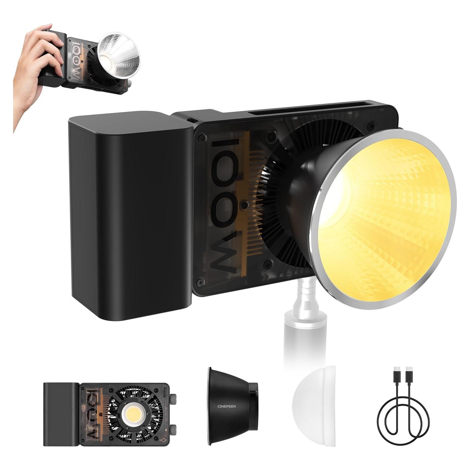 ZHIYUN CINEPEER CX100 Luz de Video LED 100W Bi-Color 2700K-6500K