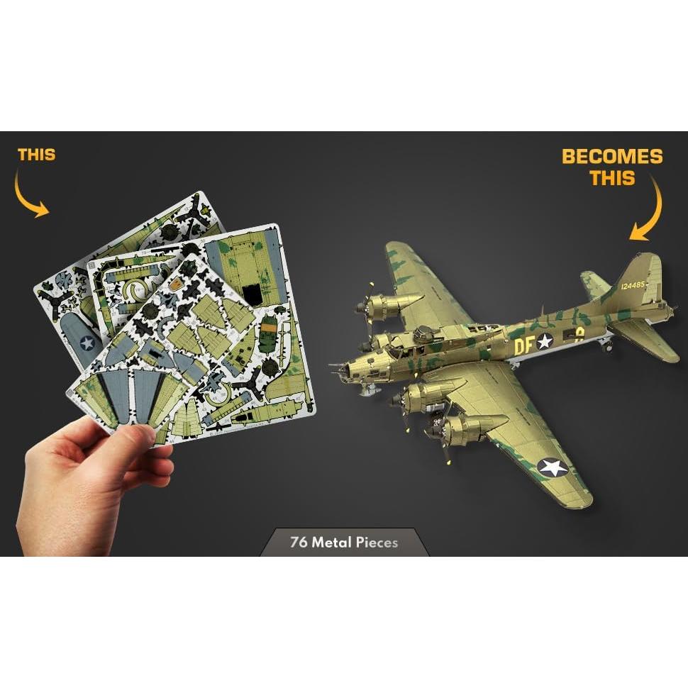 Modelo 3D B-17 Flying Fortress Metal Earth 76 Piezas