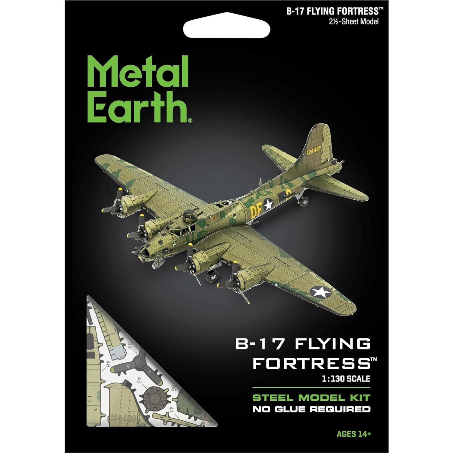 Modelo 3D B-17 Flying Fortress Metal Earth 76 Piezas
