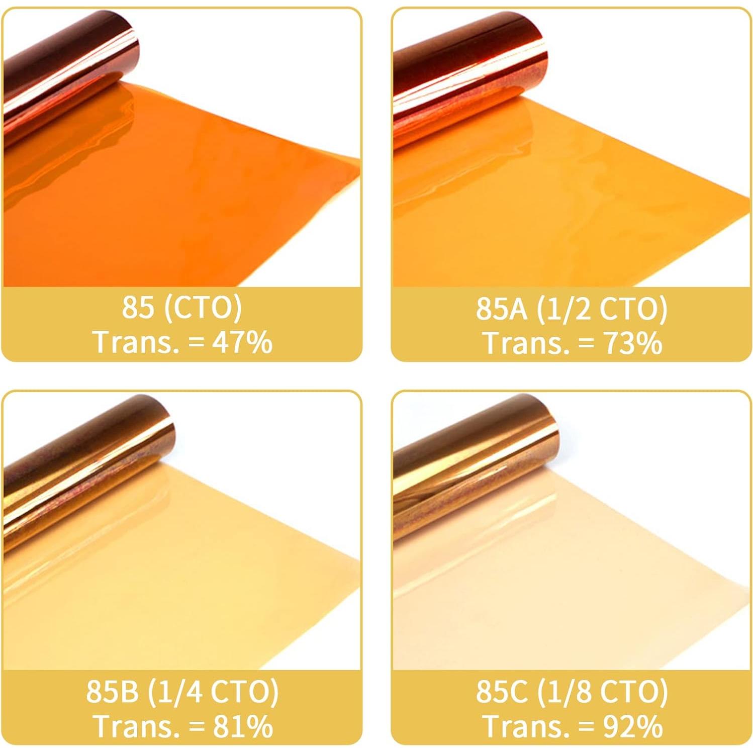 Filtros de Gel de Luz Naranja Meking 40x50 cm - 4 Piezas