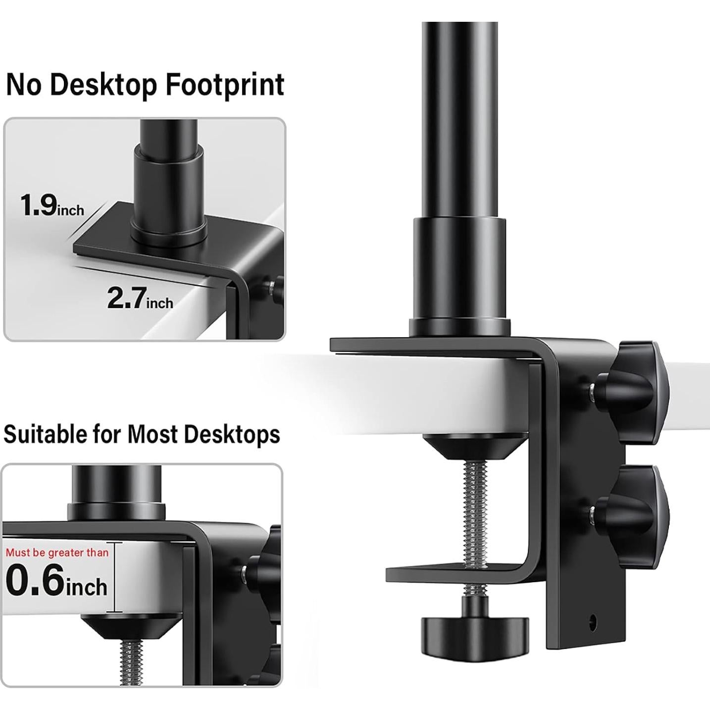Soporte de escritorio Dazzne para cámara y luz - 2 Pack, ajustable 33-56 cm