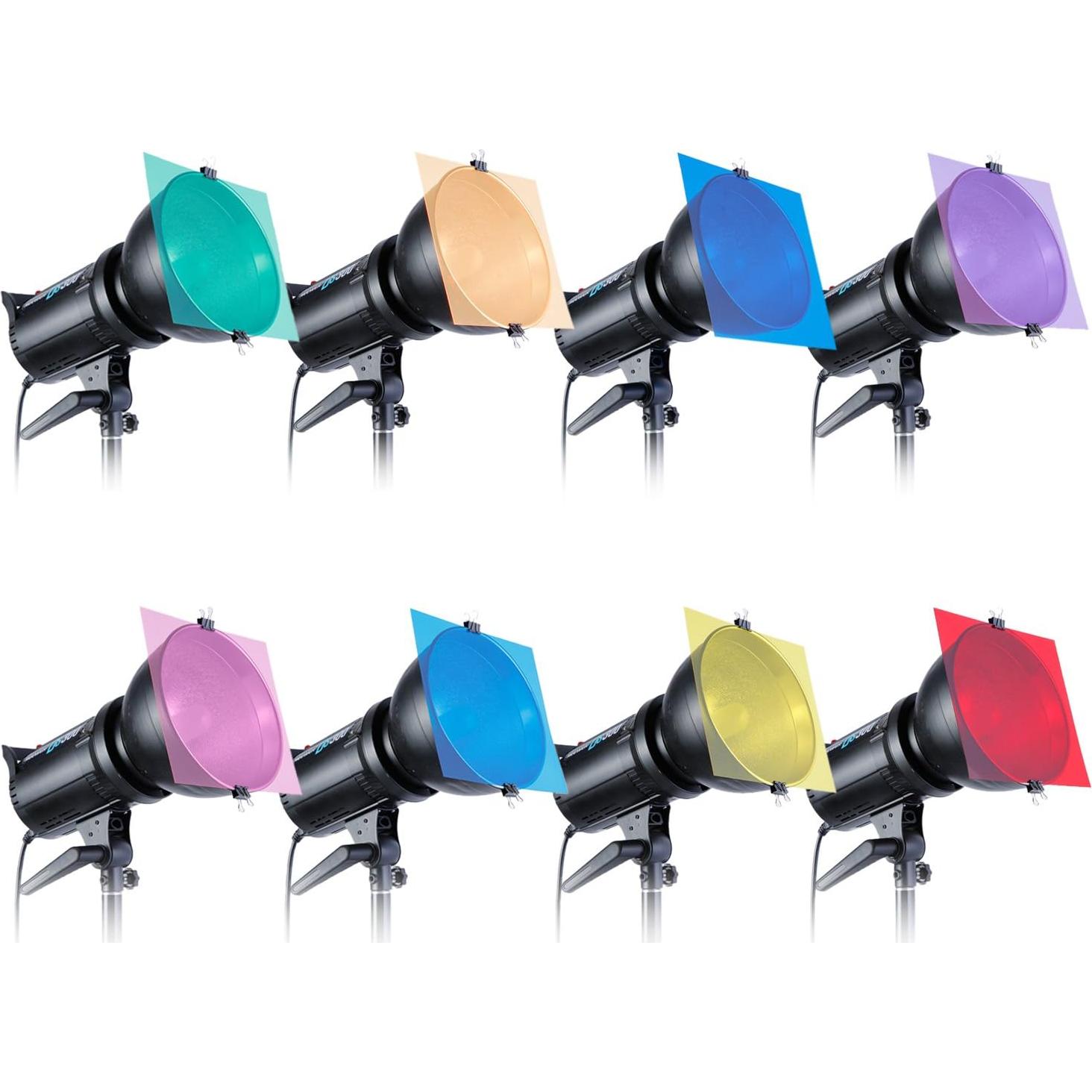 Filtros de Gel de Color Neewer 30x30 cm - 8 Colores