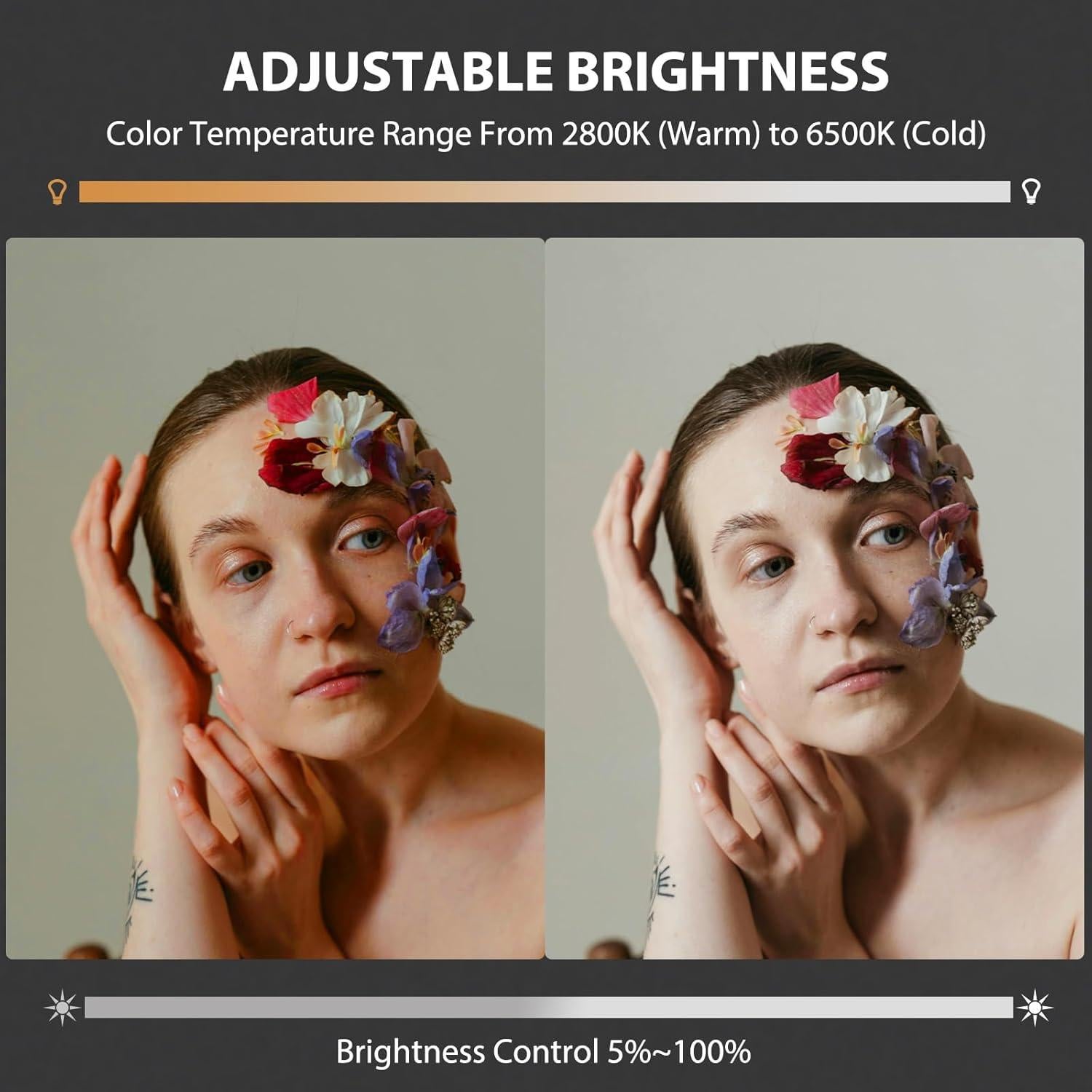 Luz de Video LED Portátil WBLOOMSI 60W Batería 8000mAh